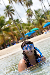 Image showing Woman Snorkeling