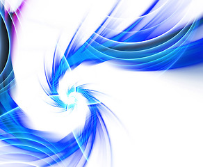 Image showing Blue Fractal Plasma Vortex