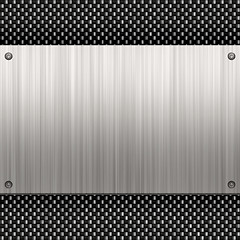 Image showing Brushed Aluminum Carbon Fiber