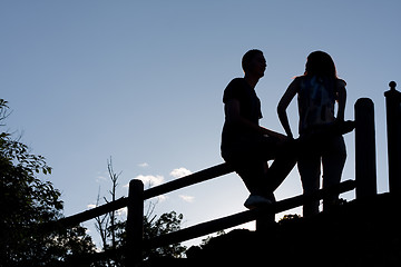 Image showing Couple Silhouette