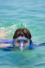 Image showing Woman Snorkeling
