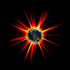 Image showing Exploding Earth