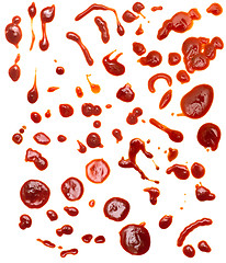 Image showing Drops of ketchup