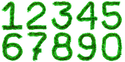 Image showing Green digits