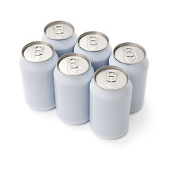 Image showing sixpack beverage cans