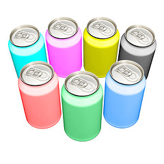 Image showing CMYK and RGB cans