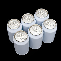 Image showing sixpack beverage cans