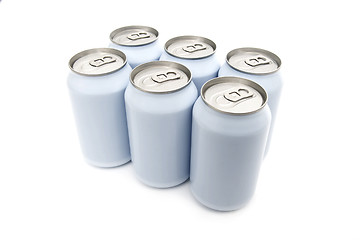 Image showing Six pack beverage cans