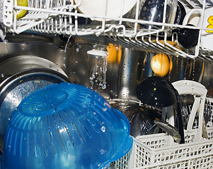Image showing Dishwashwer at work