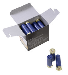 Image showing Shotgun shells in a box