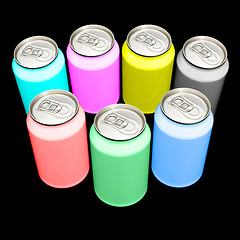 Image showing CMYK and RGB cans