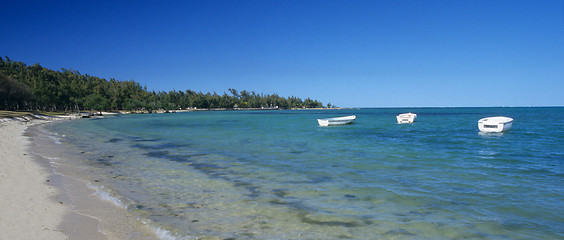 Image showing Bras d'eau beach at Mauritius Island
