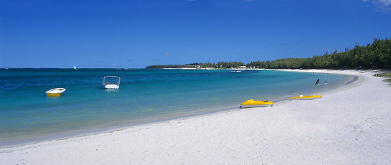 Image showing Belle Mare beach at Mauritius Island