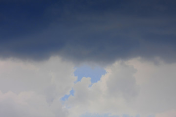 Image showing Background of sky with thunderclouds.