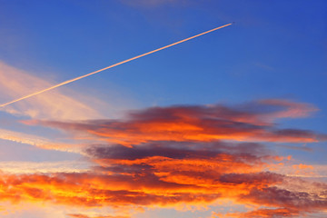 Image showing Background of colourful sky.