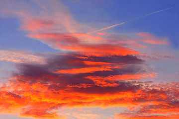 Image showing Background of colourful sky.