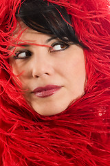 Image showing Woman in Red