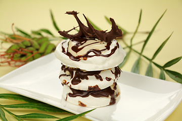 Image showing Chocolate Meringue Stack