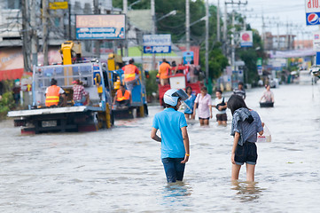 Image showing Monsoon flooding in Nakhon Ratchasima, Thailand