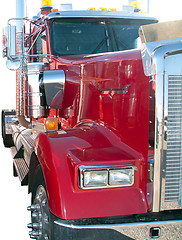 Image showing Isolated Semi truck tractor