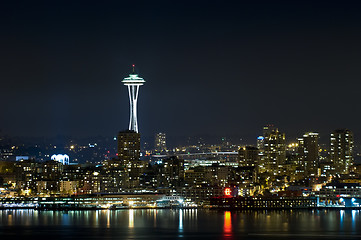 Image showing Seattle Skyline at night