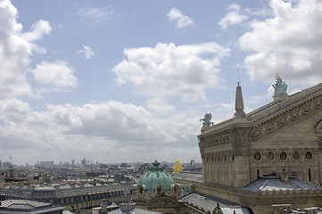 Image showing Parisian Rooftops and Opera