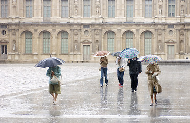 Image showing Heavy Rain at the Louvre