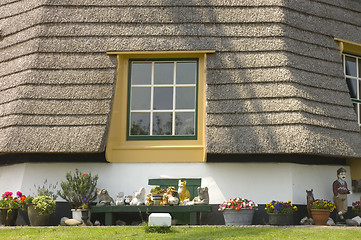 Image showing Windmill detail and garden