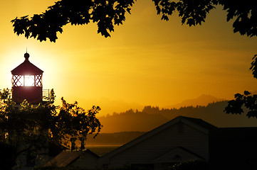 Image showing Lighthouse Sunset