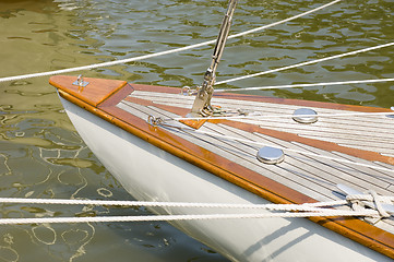 Image showing Bow of a classic sailing ship