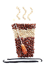 Image showing cup of coffee with spices