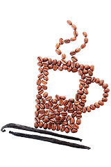 Image showing cup of coffee with spices