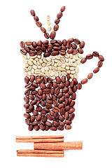 Image showing cup of coffee with spices