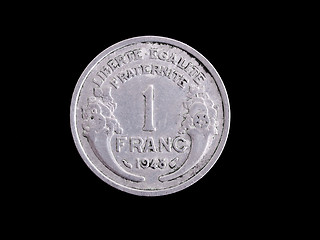 Image showing Vintage French Franc coin