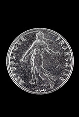 Image showing French Franc coin