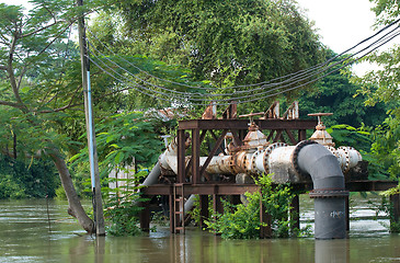 Image showing Flooded pump station