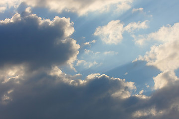 Image showing Background of sky with thunderclouds.