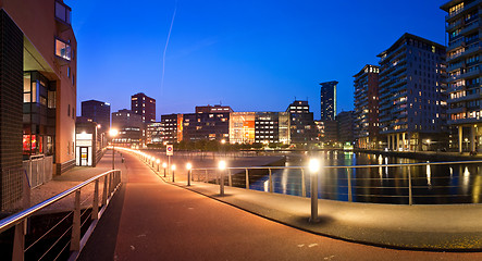 Image showing Footpath through an urban public area