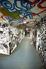 Image showing graffiti hallway