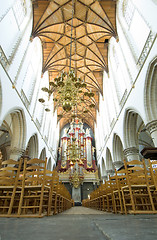 Image showing Church interior with Organ