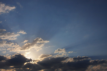 Image showing Background of sky with thunderclouds.