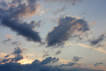 Image showing Background of sky with thunderclouds.