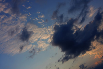 Image showing Background of sky with thunderclouds.