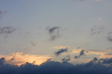 Image showing Background of sky with thunderclouds.