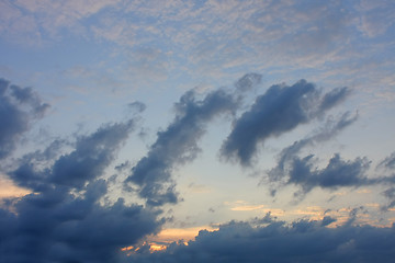 Image showing Background of sky with thunderclouds.