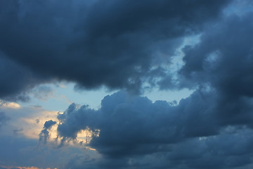 Image showing Background of sky with thunderclouds.