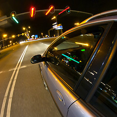 Image showing Stopping at the traffic lights