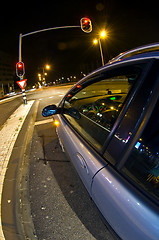 Image showing Waiting at the traffic lights