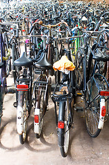 Image showing Bicycle parking at the railway station