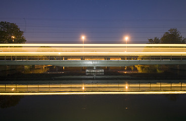 Image showing Intercity on railway bridge